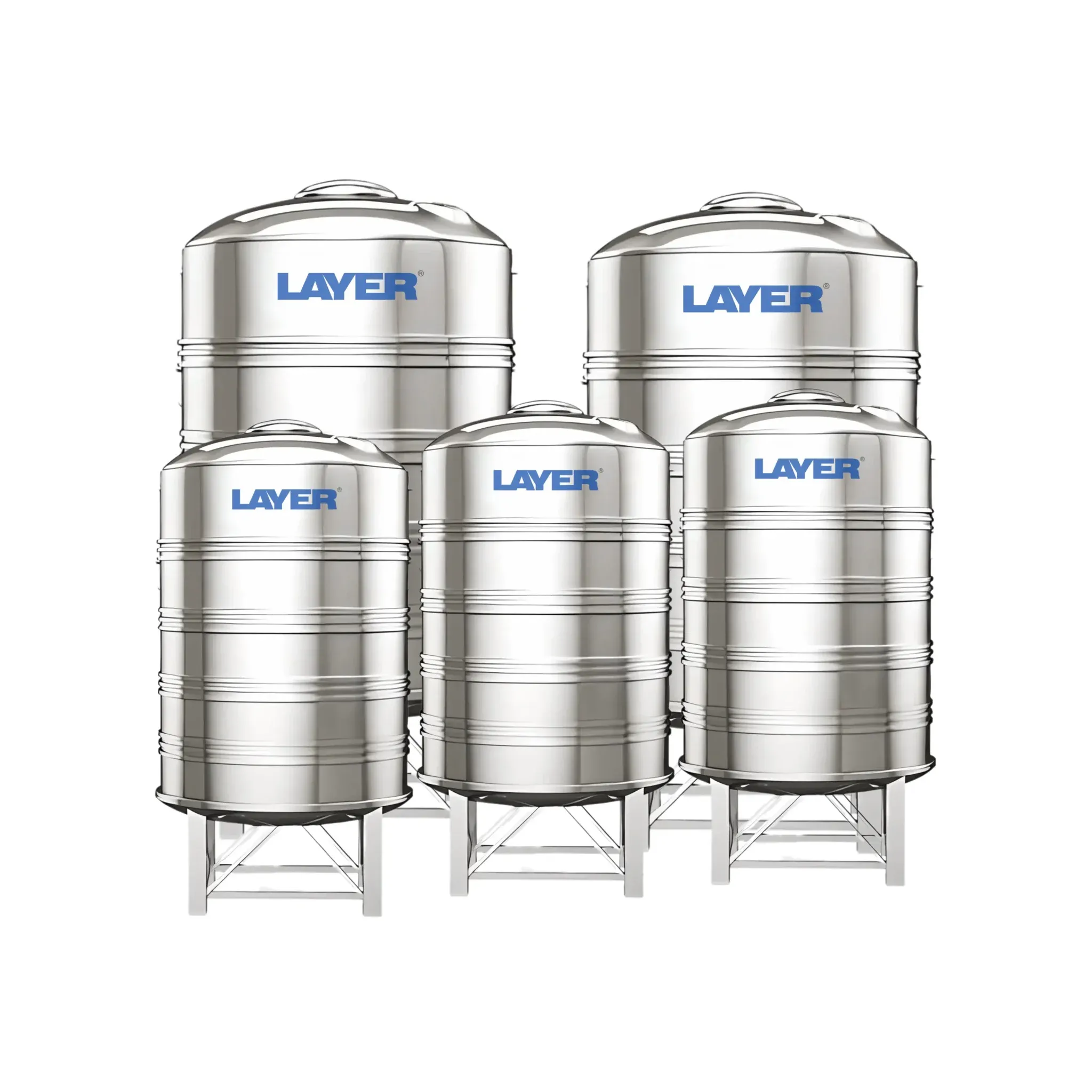 Layer Stainless Steel Water Storage Tanks (500 Litres)